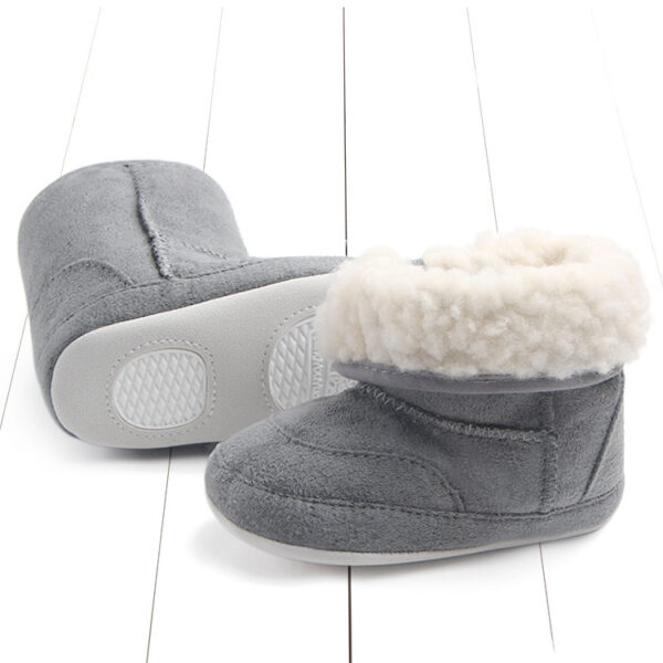 Suede cotton baby walking shoes baby soft soled shoes – Image 3
