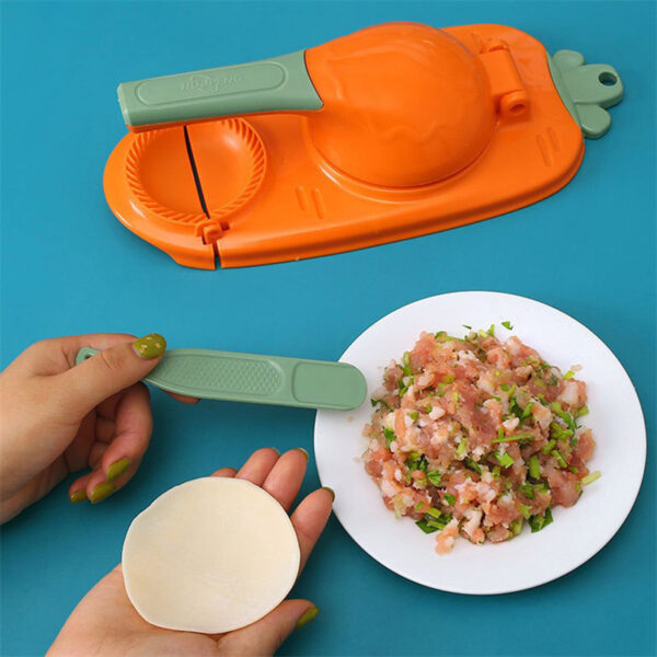 New 2 In 1 Kitchen Dumpling Making Tool Baking Pastry Manual Artifact For Pressing Dumpling Skin Wrapper Mould Dough Press Maker – Image 6