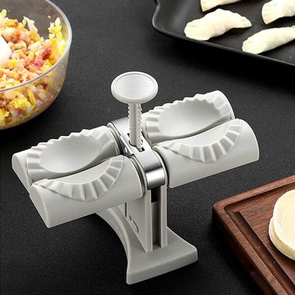 Dumpling Mould Double Head Dumpling Mold Lazy Artifact Manual Press Noodle Dumpling Maker Kitchen Accessories Dumpling Maker – Image 4