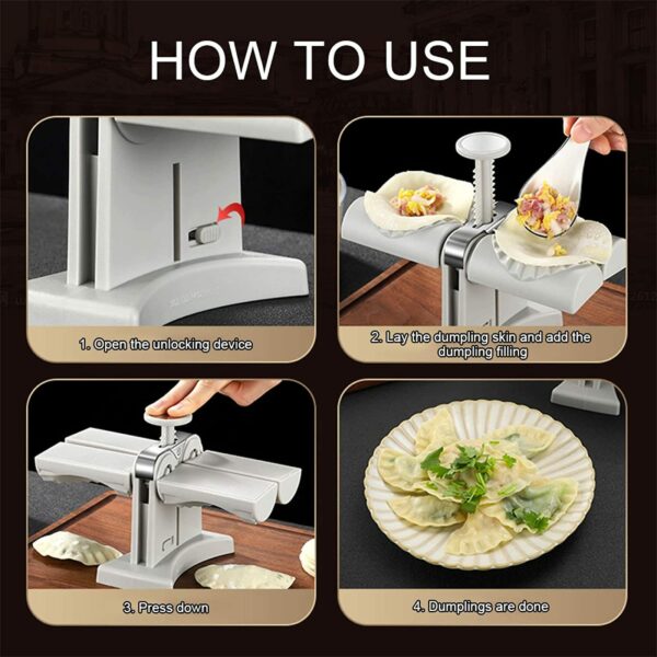 Dumpling Mould Double Head Dumpling Mold Lazy Artifact Manual Press Noodle Dumpling Maker Kitchen Accessories Dumpling Maker – Image 8