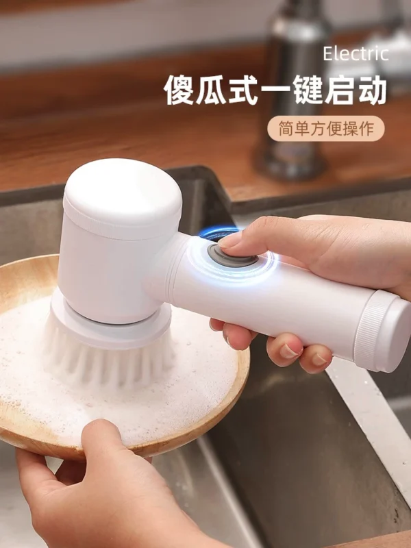 Electric cleaning brush multifunctional household kitchen handheld brush head bathroom crevice brush wireless shoe brush cleaning artifact – Image 4