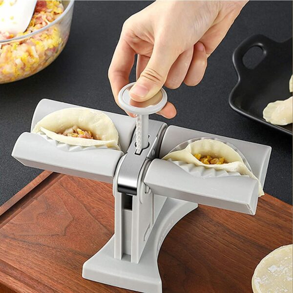 Dumpling Mould Double Head Dumpling Mold Lazy Artifact Manual Press Noodle Dumpling Maker Kitchen Accessories Dumpling Maker – Image 3