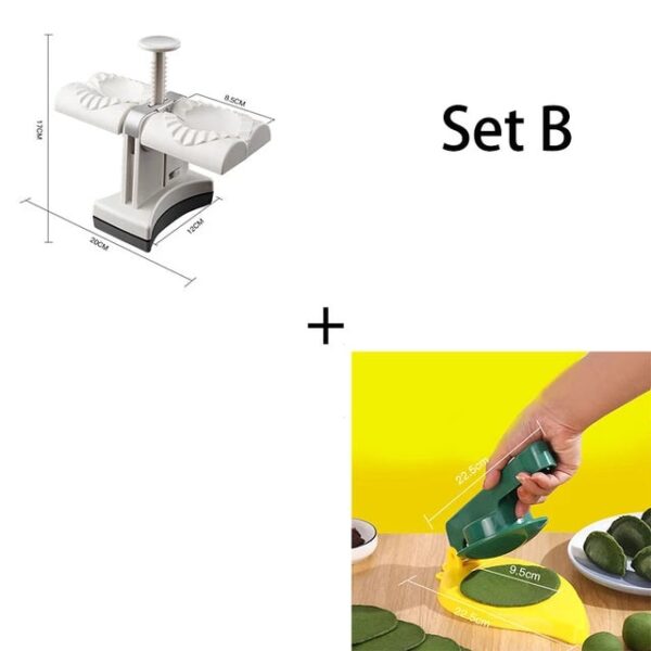 Dumpling Mould Double Head Dumpling Mold Lazy Artifact Manual Press Noodle Dumpling Maker Kitchen Accessories Dumpling Maker – Image 5
