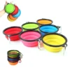 Folding Portable Silicone Dog Feeder Bowl 2 In 1 Pet Dispenser Outdoor Travel Dog Cat with Carabiner Bottle Food Water Container – Image 4