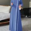 ZANZEA Spring Lace Crochet Maxi Dress Muslim Turkey Abaya Elegant Loose Vestidos Women Long Sleeve O Neck IsIamic Robe Kaftan – Image 3