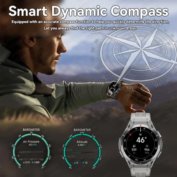 2025 New Original 10ATM Ultra GPS Smart Watches Mens Rugged Smart Watches Women Military Electronic Waterproof Digital Bracelet – Image 5