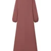 ZANZEA Islamic Hijab Women Abaya Robe Elegant Muslim Fashion O Neck Solid Pleated Dress Spring 2025 Casual Loose A-line Vestidos – Image 5