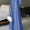 ZANZEA Spring Lace Crochet Maxi Dress Muslim Turkey Abaya Elegant Loose Vestidos Women Long Sleeve O Neck IsIamic Robe Kaftan – Image 4
