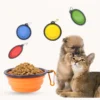 Folding Portable Silicone Dog Feeder Bowl 2 In 1 Pet Dispenser Outdoor Travel Dog Cat with Carabiner Bottle Food Water Container – Image 2