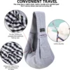 Cotton Comfortable Dog Bag Pet Out Crossbody Shoulder Bag Outdoor Travel Portable Cat Puppy Sling Bag Pet Carrying Supplies – Image 4