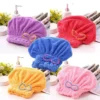 Shower Cap Women Hair Microfibre Quick Drying Bath Spa Bowknot Wrap Towel Hat For room Accessories – Image 3