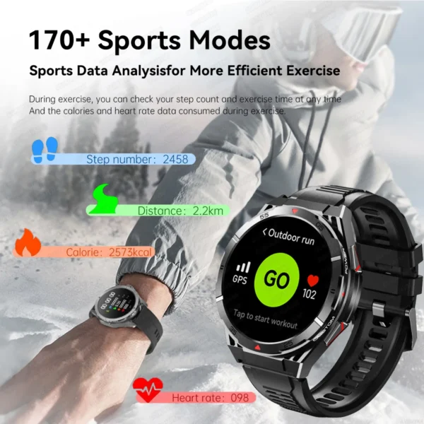 2025 New Original 10ATM Ultra GPS Smart Watches Mens Rugged Smart Watches Women Military Electronic Waterproof Digital Bracelet – Image 6