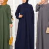 Women Eid Muslim Dress Ramadan Morocco Pleated Party Dresses Dubai Kaftan Islam Vestidos Arab Long Robe Solid Abaya Modest – Image 6