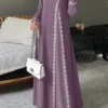 ZANZEA Spring Lace Crochet Maxi Dress Muslim Turkey Abaya Elegant Loose Vestidos Women Long Sleeve O Neck IsIamic Robe Kaftan – Image 5