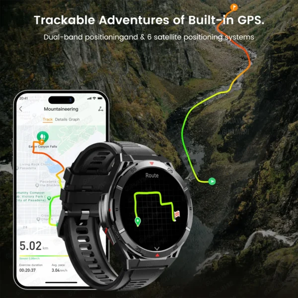 2025 New Original 10ATM Ultra GPS Smart Watches Mens Rugged Smart Watches Women Military Electronic Waterproof Digital Bracelet – Image 3
