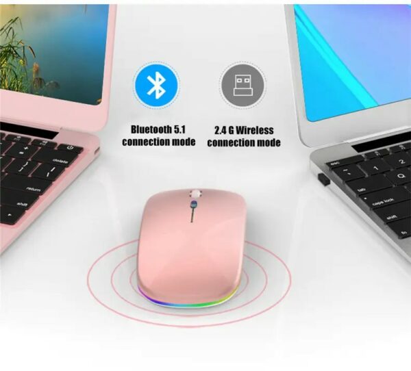 Rechargeable Wireless Bluetooth Mouse Ergonomic – Image 4