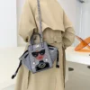 Fashion Personality Beauty Shoulder Bag Women's Pearl Crossbody Bag PU Leather Handbags and Purses Female Stone Pattern Clutchs – Image 3