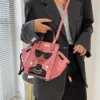 Fashion Personality Beauty Shoulder Bag Women's Pearl Crossbody Bag PU Leather Handbags and Purses Female Stone Pattern Clutchs – Image 2
