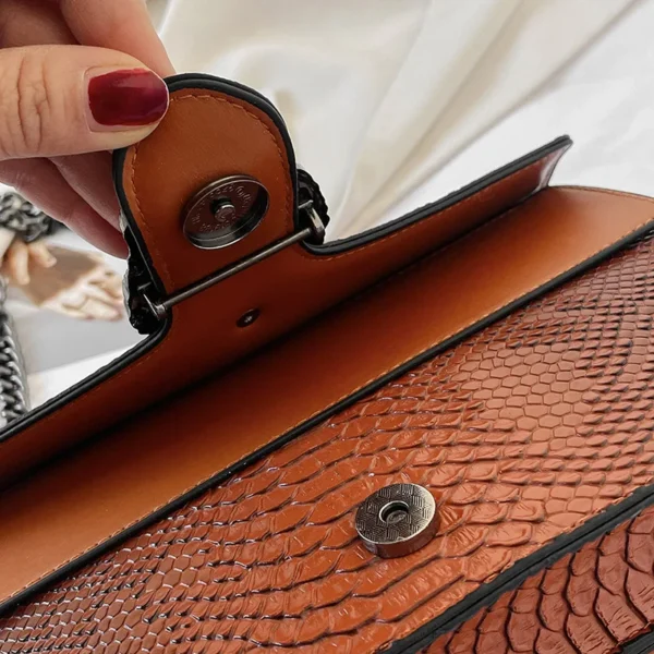 Vintage Chain Small Square Bag For Women's Trend 2024 Korean Popular Fashion Shoulder Crossbody Cross Bag Aesthetic Square Bags – Image 3