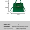Simple solid color handbag versatile shoulder messenger bag – Image 3