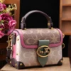 Trend Small Square Bag for Women 2024 New Fashionable Rose Red Handheld Small Bag Premium Single Shoulder Crossbody Bag – Image 2