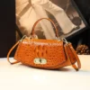 Crocodile Pattern Women's Bag 2023 Ladies Handbags Genuine Leather Small Shoulder Saddle Bag New Trend Portable Crossbody Bags