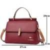 Fashion women Leather bags women Shoulder Bag handbags for women 2024 Crossbody bag famous brand Cowhide Female bag Sac a main – Image 2