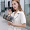 Full of diamonds small cylinder shoulder women bag set with diamonds Fashion dollar bag rhinestone dinner bag saco сумочка – Image 4