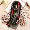 Women Fashion Print Silk Scarf Luxury Brand Warm 180X90CM Scarves Popular Lrage Satin Finish Shawl The Four Seasons Design Hijab – Image 6