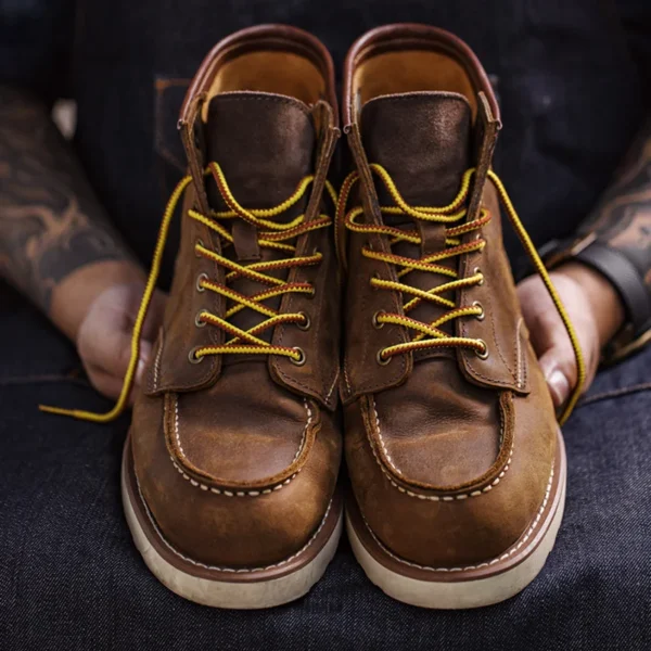 Maden Vintage 875 Ankle Boots Durable Leather High-top Shoes For Men Winter Round Toe Cowboy Boots Safety Work Shoes – Image 3