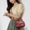 Fashion Shoulder Messenger Bag for Women High Quality Multi-pocket Soft Leather Purses and Handbags Luxury Ladies Crossbody Bags – Image 3