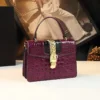 Genuine Leather Women's Handbags Luxury Fashion Lady Buckle Shoulder Crossbody Bag Crocodile Pattern Small Square Messenger Bags – Image 2