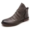 Men's Work Boots New Chelsea Boots Leather Ankle Boots Double Side Zipper Non-slip Shoe for Men Platform Boots Zapatos De Hombre – Image 5