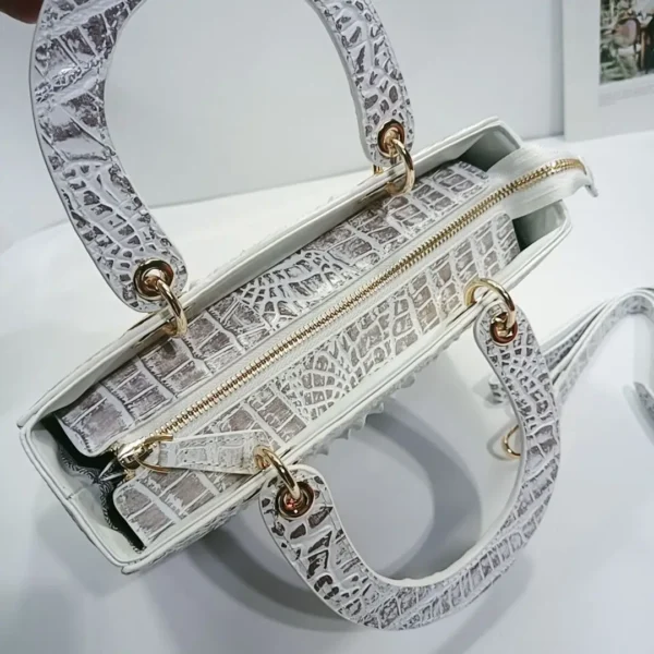 Crocodile Skin Leather Women Handbags Alligator Small Shoulder Messenger Bag Luxury Fashion Female Temperament Bags 2024 New – Image 4