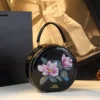 Original Crocodile Grain Women Handbags Small Round Bag Female genuine Leather Fashion Crossbody Bag Shoulder Messenger Bags – Image 2