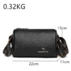 High Quality Genuine Leather Women Handbag Luxury Cowhide Messenger Bag Ladies Tote Black Fashion Female Shoulder Crossbody Bag – Image 4