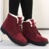 Women's Winter Boots Low Heels Women Boots With Fur Warm Winter Shoes Women Snow Boots Ankle Botas Mujer Winter Footwear Female – Image 3