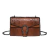 Vintage Chain Small Square Bag For Women's Trend 2024 Korean Popular Fashion Shoulder Crossbody Cross Bag Aesthetic Square Bags – Image 2