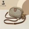 FOXER Monogram Women's Gift Messenger Bag PVC Small Phone Shoulder Bag Lady Fashion PVC Zipper Crossbody Bags – Image 5
