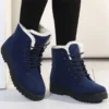 Women's Winter Boots Low Heels Women Boots With Fur Warm Winter Shoes Women Snow Boots Ankle Botas Mujer Winter Footwear Female – Image 2