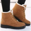 Women's Winter Boots Low Heels Women Boots With Fur Warm Winter Shoes Women Snow Boots Ankle Botas Mujer Winter Footwear Female – Image 4