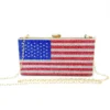 New style full diamond small square bag dollar dinner bag set with diamonds European and American fashion dollar bag rhinestone – Image 2