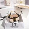 Trend Small Square Bag for Women 2024 New Fashionable Rose Red Handheld Small Bag Premium Single Shoulder Crossbody Bag – Image 6