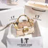 Trend Small Square Bag for Women 2024 New Fashionable Rose Red Handheld Small Bag Premium Single Shoulder Crossbody Bag – Image 3