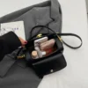 Classic Black Shoulder Bag Women's Versatile Retro Crossbody Square Bags 2025 New Large Capacity Textured Leather Flap Handbags – Image 4