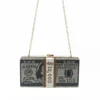 New style full diamond small square bag dollar dinner bag set with diamonds European and American fashion dollar bag rhinestone