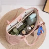 Fashion Women Shoulder Bag Rhombic Embroidery Handbag PU Leather Solid Color Underarm Bag Casual large size Tote bag – Image 4