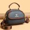2024 new online celebrity Korean version of portable diagonal women's bag women fashion shoulder small round bag bags – Image 2