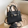 Simple solid color handbag versatile shoulder messenger bag