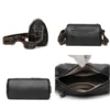 High Quality Genuine Leather Women Handbag Luxury Cowhide Messenger Bag Ladies Tote Black Fashion Female Shoulder Crossbody Bag – Image 6